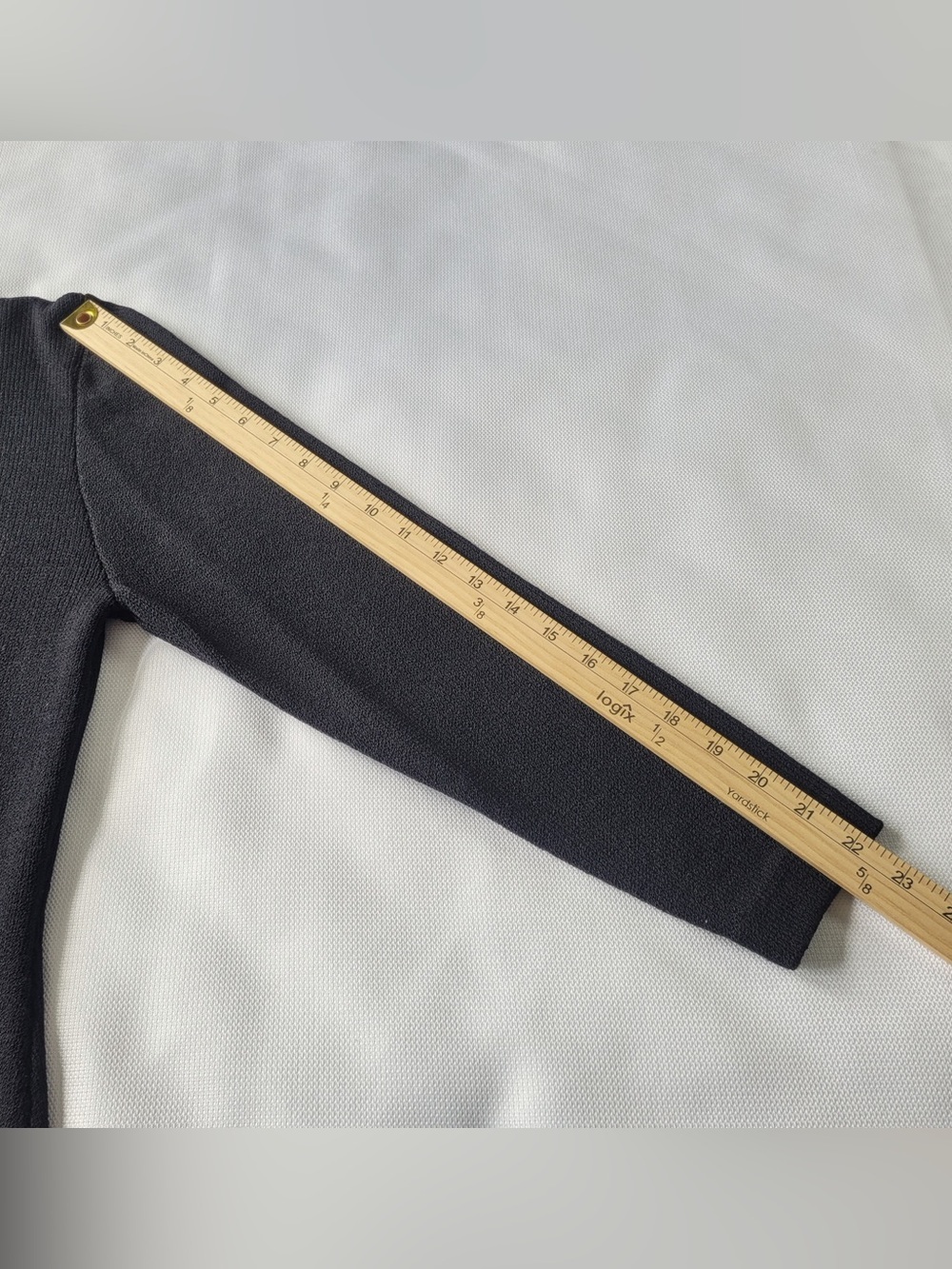 ✅ St.John black knit 2 piece suit Zipper Jacket with Gold Pull & Pencil skirt 6 - Picture 6 of 14